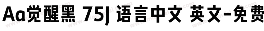 Aa觉醒黑 75J 语言中文 英文字体转换